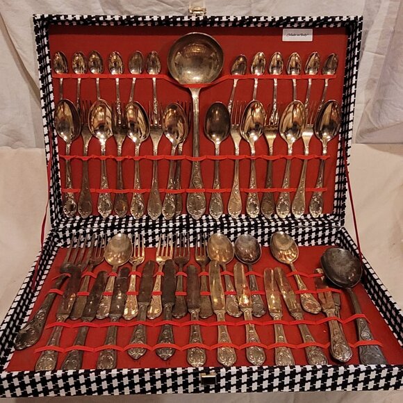 Oneida Other - Vintage Oneida Silver Plated Cutlery Set 51 Piece, Made In Italy